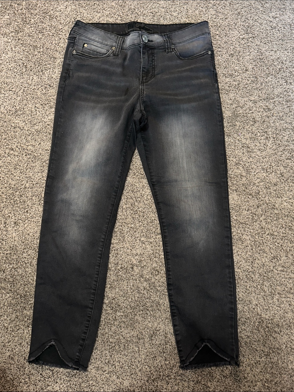 Rue21 Black Washed Stretch Jeggings with Faded Accents
